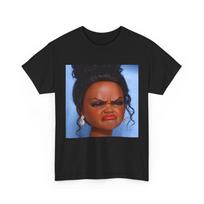 Angry Disgusted Black Doll Face Meme Funny Unisex T-Shirt XXXL