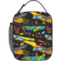 Skateboard Sports Lunch Bag Lunch Box Insulated Meal Bag Food Container for School Work Picnic Travel One Size blue