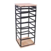 7 Tier Rotating Rack Slotted Rails Earrings Display Black Metal Glasses Stand black