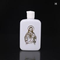 100Ml Holy Water Bottles With Screw Lid Plastic Holy Water Container Holy Water Empty Containers With Gold Cross H