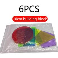 Vaikams skaidrūs kaladėlės Montessori žaislai 3D geometrinės figūros „Pasidaryk pats“ jutimo žaidimai Parapija Švietimo mokymasis Žaidimai ant šviesos stalo