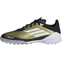 adidas F50 League Turf Messi Auksinis Metalikas Debesėlio Baltas Pagrindinis Juodas (GS) 36.5