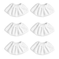 6 Pack Microfiber Mop Pads Suitable for SC1 SC2 SC3 SC4 SC5 Steaming Cleaners Washable Reusable for Room Hard Floors Use white