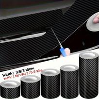 3D Nano Anglies Pluošto Automobilio Lipdukas Plėvelė, Universalaus Dydžio, Polietileno Tereftalatas, Apsauginė Plėvelė Nuo Įbrėžimų Automobilio Durų Slenksčiams, Šoniniams Veidrodėliams, Buferio Apsaugai 3cm x 3m juoda