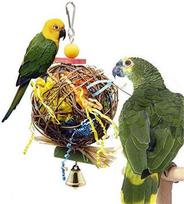 2 Pack Bird Chewing Toys Foraging Shredder Toy Parrot Cage Shredder Toy Foraging Hanging Toy For Cockatiel Conure One Size