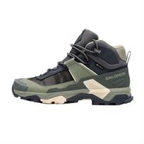 SALOMON X ULTRA 5 Shock Absorbers Waterproof And Breathable Support Grip Mid top Hiking Shoes Women's Gray Green Sneakers 477546 36⅔