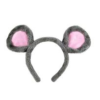 Plush Mouse Ears Headbands Cartoon Animal Ears Hair Hoop Cute Bear Ears Hairband Halloween Party Costume Photo Props pilka spalva