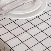 Cotton And Linen Tablecloth Simple Pastoral Plaid Household Geometric Rectangular Coffee Table Tablecloth Table Cloth Direct Sales 70x70cm