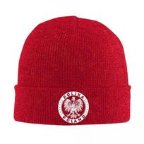 Polska Polish Eagle Vintage Hats Autumn Winter Skullies Beanies Warm Poland Coat Of Arms Caps Female Male Acrylic Knitted Caps red