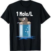 1 Mole - Funny Chemistry Humor Science Teacher Pun Men Women Girls Kids T-Shirt S juoda