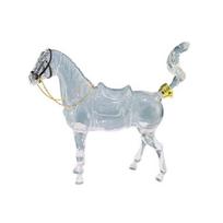 Arkliuko formos vyno dekanteris 1000ml Unikali stiklinė Zodiako ženklo Arklys vyno butelis su silikoniniu kamšteliu Vyno viskio laikymas Dovana ir namų dekoras 1000ML Horse