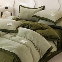 Milk Velvet Two-Tone Removable Washable Quilt Set 150x200cm