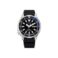 CITIZEN mechaninis mechanizmas, guminis dirželis, vyriški laikrodžiai, juodas ciferblatas, NY0111 11E, NY0111-11E Black Dial