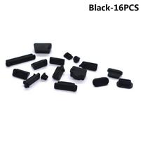 13pcs Universal HDMI RJ45 Interface Laptop Anti Dust Plug Stopper Dustproof Cover USB Type-C Port Black-16PCS
