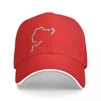 Nurburgring red pale grey and dark grey Baseball Cap Vintage Rugby dad hat Dropshipping Men Golf Wear Womens