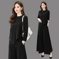 Professional Outfit Wide Leg Pants Slimming Chic Temper Elegant Girl Two-Piece Set Women Casual Fashion Trendy Spring/Autumn M juoda