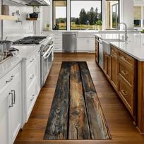 Retro Wood Grain Kitchen Mat Anti Slip Absorbent Floor Blanket, Modern Minimalist Home Decoration, Home Carpet  Rugs Living Room 40x120cm gray