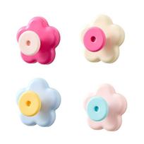 4PCS Practical Punch-Free Suction Cup Hook Decorative Waterproof Towel Hanger Wall Mounted Flower Hooks Entrance