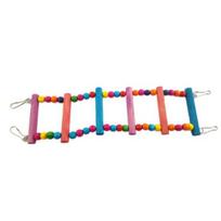 Multicolor Ladder Bridge Budgie Parrot Climbing Bite Toy Parakeet Swing Bird Toy 42cm/16.62inch