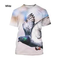 New Fashion Pigeon Animal Bird 3D Printing T Shirt Men's And Women's Summer Casual Short-sleeved Harajuku Style Street T-shirt XXS