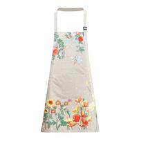 Adjustable Floral Kitchen Apron with Pockets, Waterproof Cooking Apron for Women Men, Garden Chef Bib Apron for Baking, Crafting, BBQ, and Home Use One Size smėlis