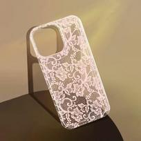 Telefono dėklas iPhone 17 16e 16 15 14 13 12 11 Pro Max 7 8 Plus X XR XSMax oro pagalvė Anti Fall Skaidrus galinis dangtelis Rožiniai nėriniai Air iPhone 13 white