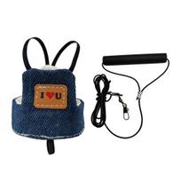 Bird Harness with 78.7 Inches Leash Escape-proof Parrot Harness Adjustable Bird Harness And Flying Rope for Budgies Macaws Cockatoos Outdoor Training S mėlyna