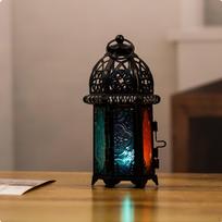 Middle Eastern Candle Lantern Hollowout Metalwork Mediterranean Indoor Outdoor Use