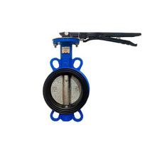 D71X-16Q Ductile Iron Manual Wafer Soft Seal Butterfly Valve DN100