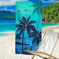 Tropical Palm Tree Beach Towel: Dive into Summer Vibes! Suitable for towels, bath towels, beach towels 35x75cm&1pc