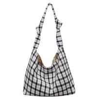 Underarm Bag Women's Large Capacity Plaid Tote Bag Commuter Shoulder Bag juoda
