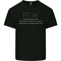 Fit ish Funny Gym Training Top Overweight Mens Light Cotton T-Shirt 4XL