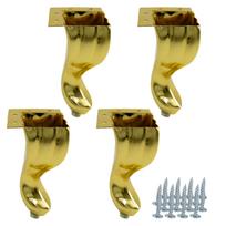4 x Ludwik furniture legs, gold, height 14.5 cm