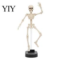Spooky Reptile Tank Decor Dynamic Skeleton Aquarium Decoration, Air-Driven Dancing Fish Ornament Accessory, Underwater Landscape for Unique Halloween beige