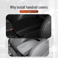 Leather Armrest Cover for Skoda Octavia 2015-2020 Models Car Special black