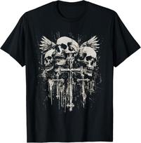 Skull Cross Y2K Goth Alt Grunge Gothic Emo Aesthetic T-Shirt unisex T-Shirt 2XL