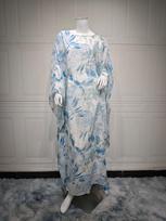 MQ140 Elegant Modest Dubai Pullover Robe: Stylish Middle Eastern Abaya for Women X-Large mėlyna