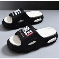 Men Summer Thick Bottom Slip-resistant Outdoor Flip Flops Home Beach Slippers Couple One-line Flip Flops Eva Material 40-41 juoda