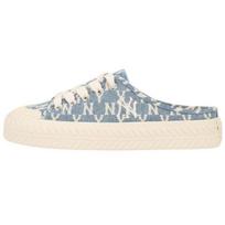 MLB Playball Mule Mono Denim Slip Resistant Abrasion Resistant Low top Canvas Shoes Unisex Blue Sneakers 32SHSD111-50U 41