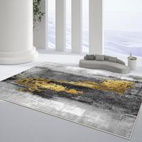 Modern Luxury Golden Carpet Abstract Non-slip Washable Rug Large Area Living Room Bedroom Floor Mat Decoration 60*90cm