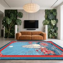Modern Abstract Large Living Room Rugs Soft Velvet Carpet Washable Bedroom Lounge Mat Home Decor 60*90cm