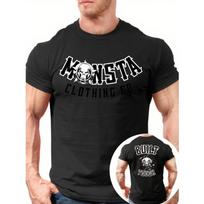 European sizes Men's Monsta Skull & Bold White Lettering T-Shirt -  Breathable Black Casual Streetwear Tee, Short Sleeve Round Neck Top for Gym S juoda