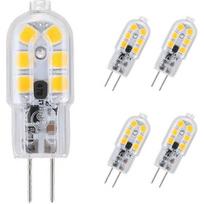 G4 LED lemputė, 5 vnt. pakuotė, šiltai balta, halogeninės lemputės atitikmuo 30W, ekonomiška G4 3W LED lemputė viryklės gaubto lemputėms, AC/DC 12V 180LM 3000K [Energijos klasė