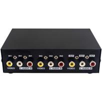 Duttek AV RCA Switch Box AV Switch AV Selector Switch Composite Video Audio Selector Box AV Switch Box Components for DVD STB Game Console Switcher,