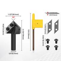 Carbide Cutter Set V-Groove Router Bit Chamfering Capability 90 And 120 Options For Woodworking Engraving Machines 90 degrees