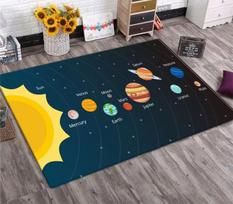 Planet Solar System Pattern Carpet Living Room Decoration Hallway Cloakroom Coffee Table Soft Rugs Bedroom Home Hotel Floor Mat 40x60cm