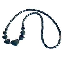 Personalized Black Gallstone Magnetic Energy Smooth Love Neck Chain European And American Fashion Style Clavicle Chain juoda