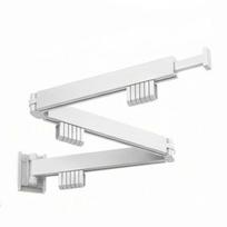 Foldable Wall Mounted Drying Rack Stainless Steel Clothes Hanger Space Saving Balcony Laundry Rod No Drilling Installation One Size balta