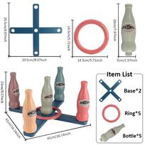 Ring Kids Toss Game Set With Fake Bottle Rings Early Educational Toy Fun Stacking Ring Outdoor Sport For Exercise  Family