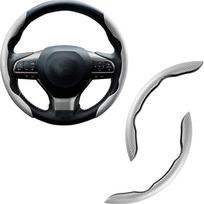 2/3Pcs Carbon Fiber Car Steering Wheel Cover 38Cm Non-Slip Card Cover Auto Steering Wheel Handle Booster Protective Cover